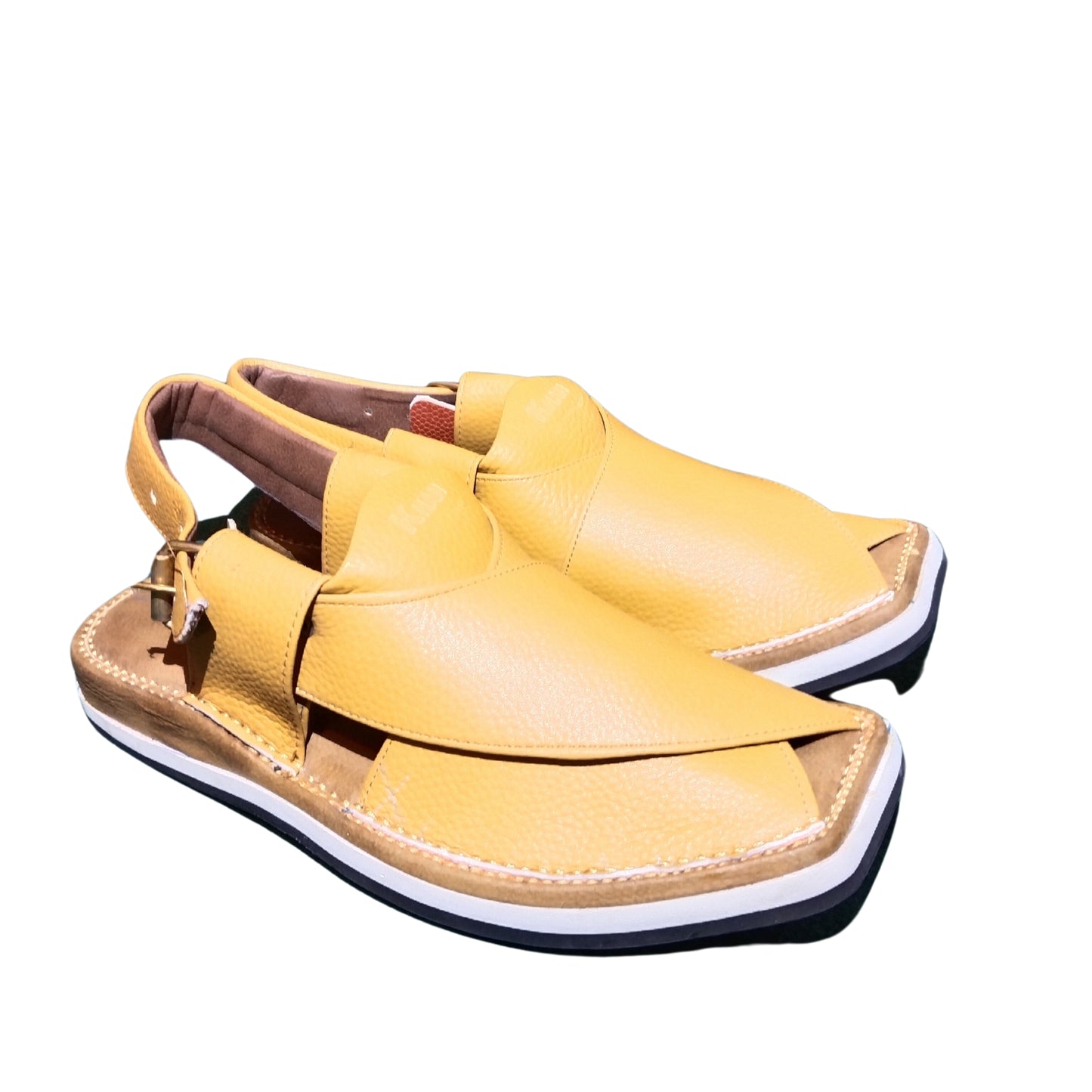 Kaptan Peshawari Chappal Danydar - Pure Leather Handmade