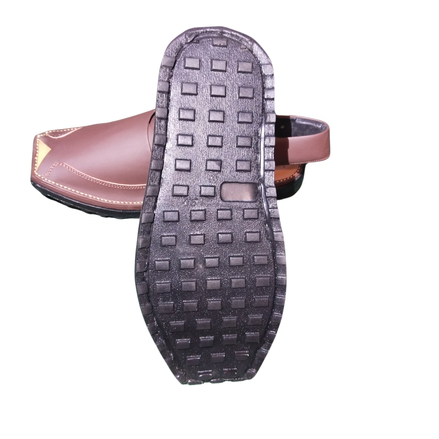 Peshawar zalmi double vibram sole Light weight  Mehroon -Pure leather Handmade.