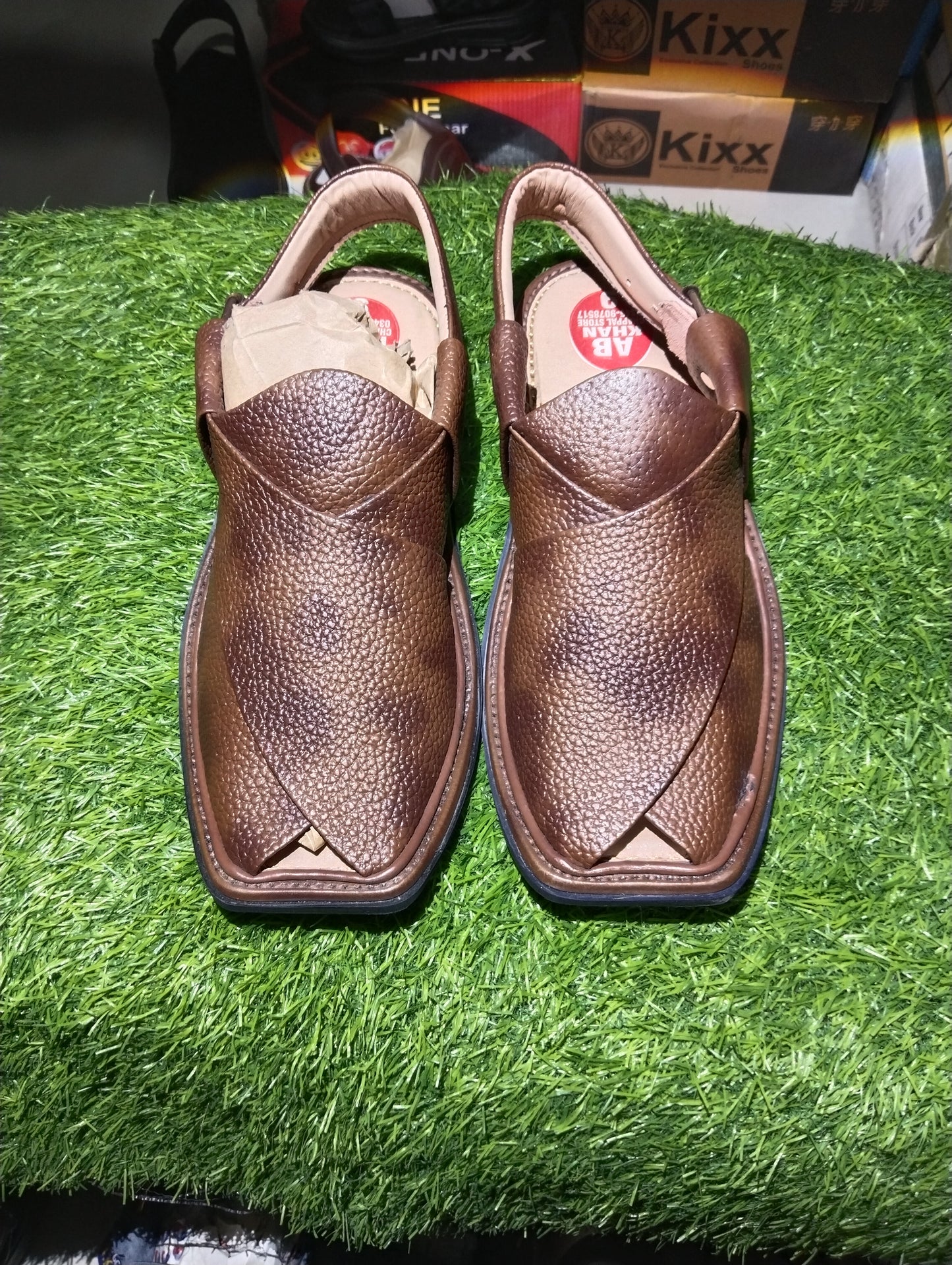 Double Shade Charsada chappal - Round Shape