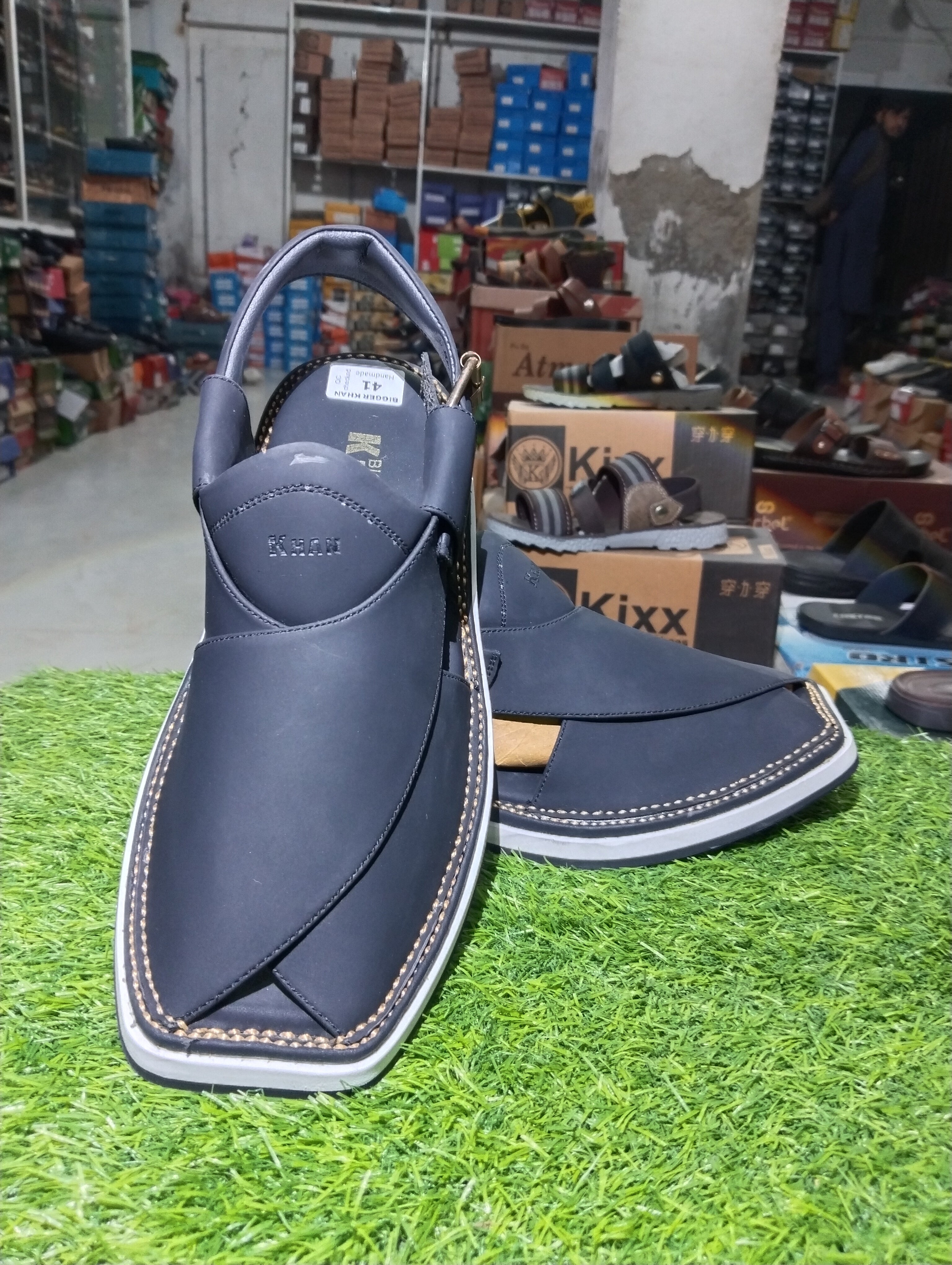 Kaptan Chappal - Black- Pure Leather handmade